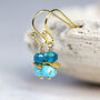 Apatite And Turquoise Earrings December Birthstone, thumbnail 1 of 11