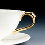 Porcelain Teacup With Flowers And Gold Handle, thumbnail 10 of 12