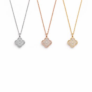 Clover Sparkly Necklace, 3 of 6