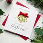 Wonderful Girlfriend Mistletoe Christmas Card, thumbnail 2 of 4