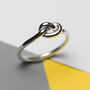 Infinity Knot Gold Plated Sterling Silver Promise Ring, thumbnail 6 of 8