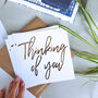 Pack Of Five Notecards Thinking Of You | Notelets, thumbnail 2 of 3