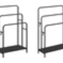 Freestanding Towel Rack With Three Bars And Hooks, thumbnail 7 of 7