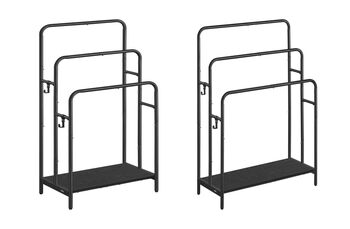 Freestanding Towel Rack With Three Bars And Hooks, 7 of 7