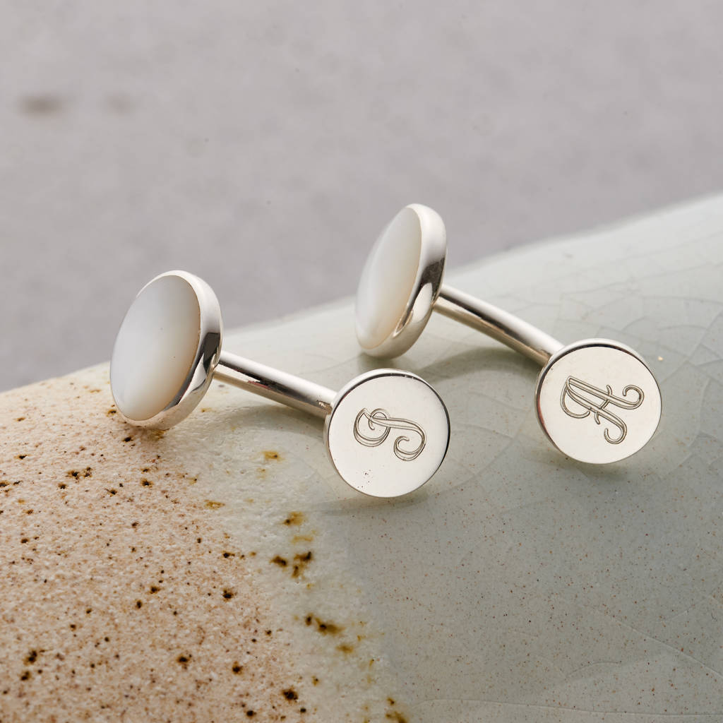 Personalised Mother Of Pearl Cufflinks, 1 of 6