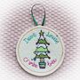 Personalised Christmas Tree Felt Bauble, thumbnail 5 of 7