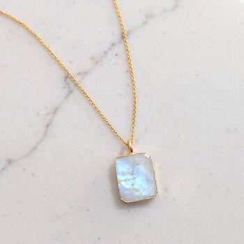 The Rectangle Moonstone Necklace, 3 of 9