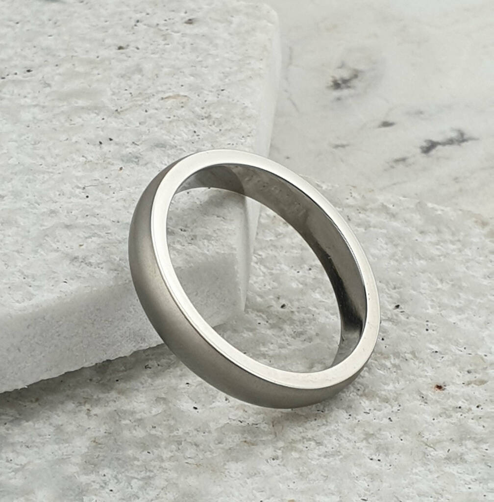 Gentleman's Titanium Wedding Ring With Personalisation, 1 of 7