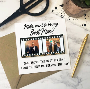 Personalised Best Man / Woman 3D Photo Card, 8 of 8