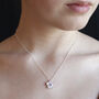 Silver Blossom Birthstone Necklace, thumbnail 3 of 9