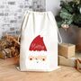 Personalised Santa Cotton Christmas Sack, thumbnail 1 of 2