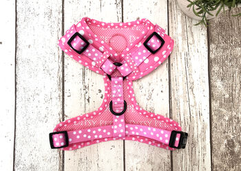 Pink Spotty Dog Harness, 2 of 5