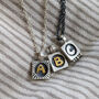 Handmade Silver And Gold Inital Charm Pendant Necklace, thumbnail 2 of 11