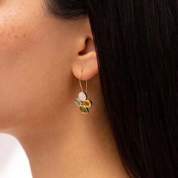 Gemstone Gold Vermeil Drop Earrings, 2 of 7