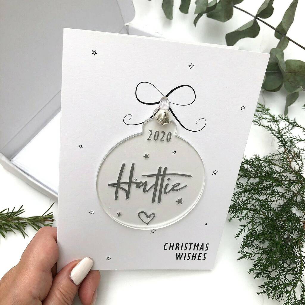 Personalised Keepsake Bauble Christmas Card Box By The Hummingbird Card