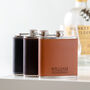 Personalised Wedding Leather Hip Flask, thumbnail 6 of 7