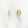 Gold Or Silver Extra Small Plain Huggie Hoop Earrings, thumbnail 4 of 7
