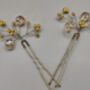 Elegant Gold Hair Pin With Crystal Beads For Weddings, thumbnail 6 of 9