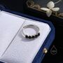 Sterling Silver Natural Black Onyx Half Infinity Ring, thumbnail 4 of 12