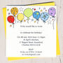 Personalised Birthday Balloons Invitations, thumbnail 3 of 3