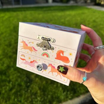 Personalised Musical Unicorn Jewellery Box, 3 of 7