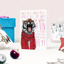 Caroling Cats Tiger Christmas Card, thumbnail 2 of 5