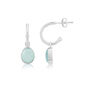 Manhattan Silver And Gemstone Interchangeable Hoops, thumbnail 2 of 7