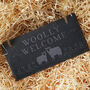 Bramble Farm 'Woolly Welcome' Illustrated Slate Sign, thumbnail 1 of 2