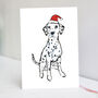 Dalmation Christmas Card, thumbnail 1 of 6