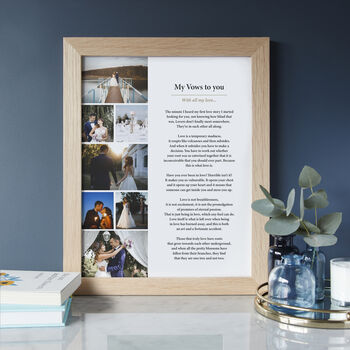 Personalised Wedding Vows Photo Print, 11 of 11