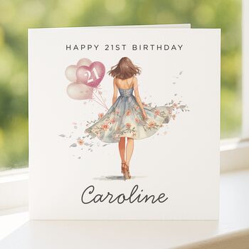 Personalised 21st Birthday Card For Her Or Daughter, 5 of 8