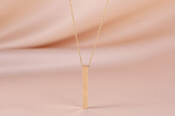 Personalised 3D Bar Shaped Engraved Name Necklace, 5 of 5