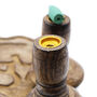 Sm Mango Wood Backflow Burner Brass Buddha, thumbnail 2 of 7