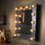 Faux Leather Broadway Hollywood Mirror, thumbnail 6 of 9