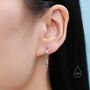 Sterling Silver Lightning Bolt Huggie Hoop Earrings, thumbnail 5 of 10