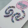 Squiggle Glitter Resin Earrings / Abstract Wavy Jewellery / Bold Colourful Jewellery / Dopamine Dressing Gift, thumbnail 8 of 12