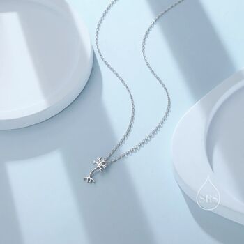 Tiny Neurone Cell Pendant Necklace In Sterling Silver, 5 of 9