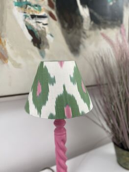 Green And Pink Empire Mini Ikat Lampshade, 6 of 7