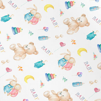Gender Reveal Wrapping Paper Or Twins, Roll Or Folded, 4 of 4