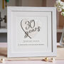 Personalised Pearl Wedding Anniversary Framed Print – 30 Years, thumbnail 3 of 4