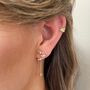 Tiny Sterling Silver Feather Ear Cuff, thumbnail 7 of 12