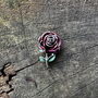 Red Rose Flower Brooch, thumbnail 3 of 5