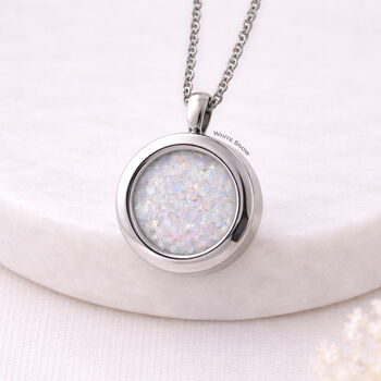 Stainless Steel Crushed Opal Living Locket, 4 of 10