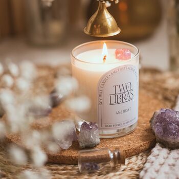 Amethyst Crystal Intention Candle A Gift For Calm, 4 of 5