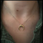 Moon Crescent Necklace Sterling Silver And Gold Vermeil, thumbnail 1 of 3