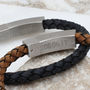 Men's Personalised Plaited Suede Leather Bracelet, thumbnail 2 of 5