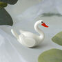 Glass Swan Figurine With Gift Box, thumbnail 1 of 5