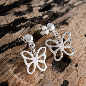 Butterfly Earrings Limited Edition In Sterling Silver, 3 of 4