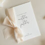Luxury 'Letter To My Mother And Father On My Wedding Day' Card, Elegant Calligraphy Design, thumbnail 4 of 11