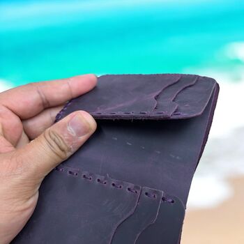Personalised Handcrafted Leather Wallet Gift For Him, 4 of 12